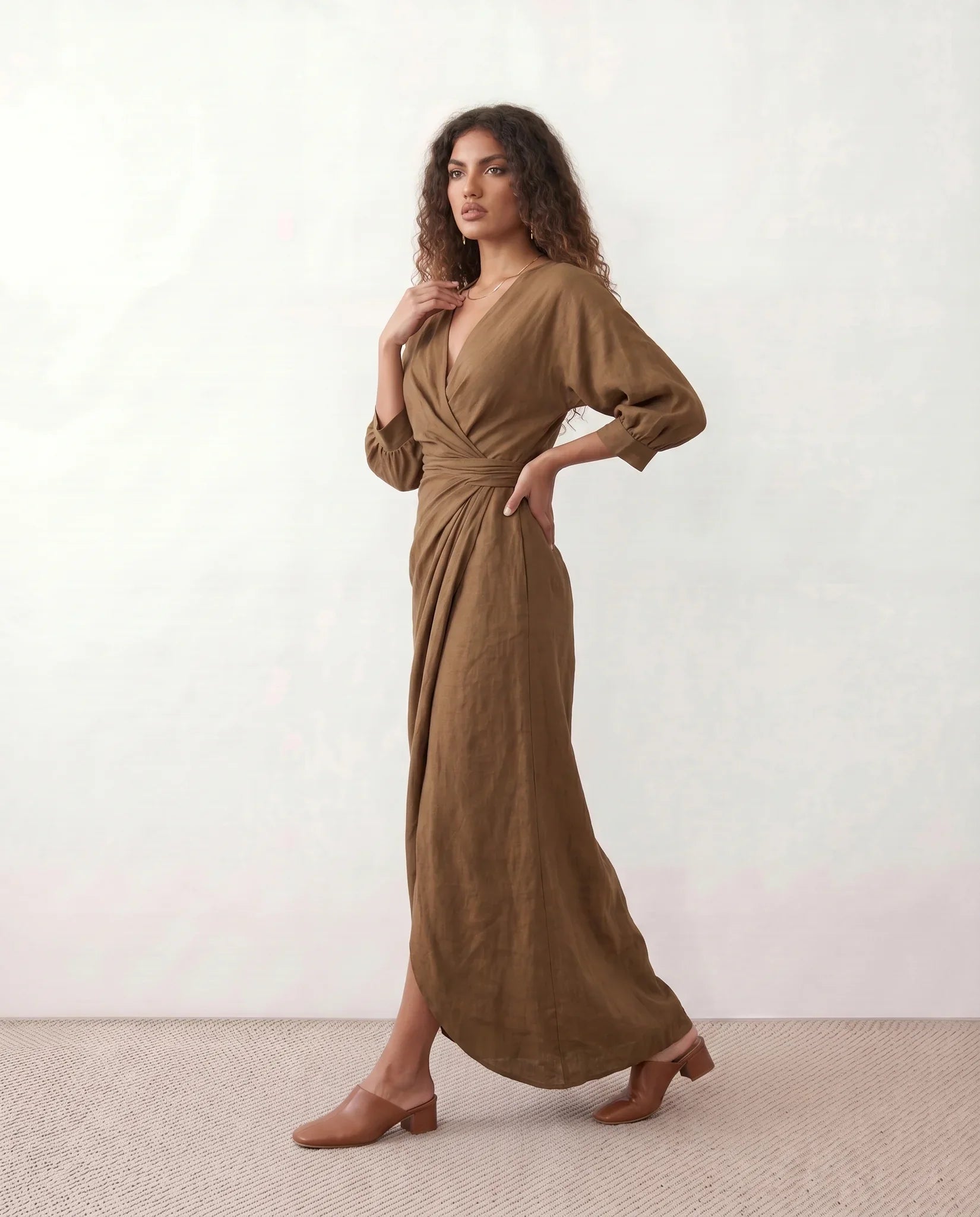 Tamsin | Tie-Back Wrap Maxi Dress