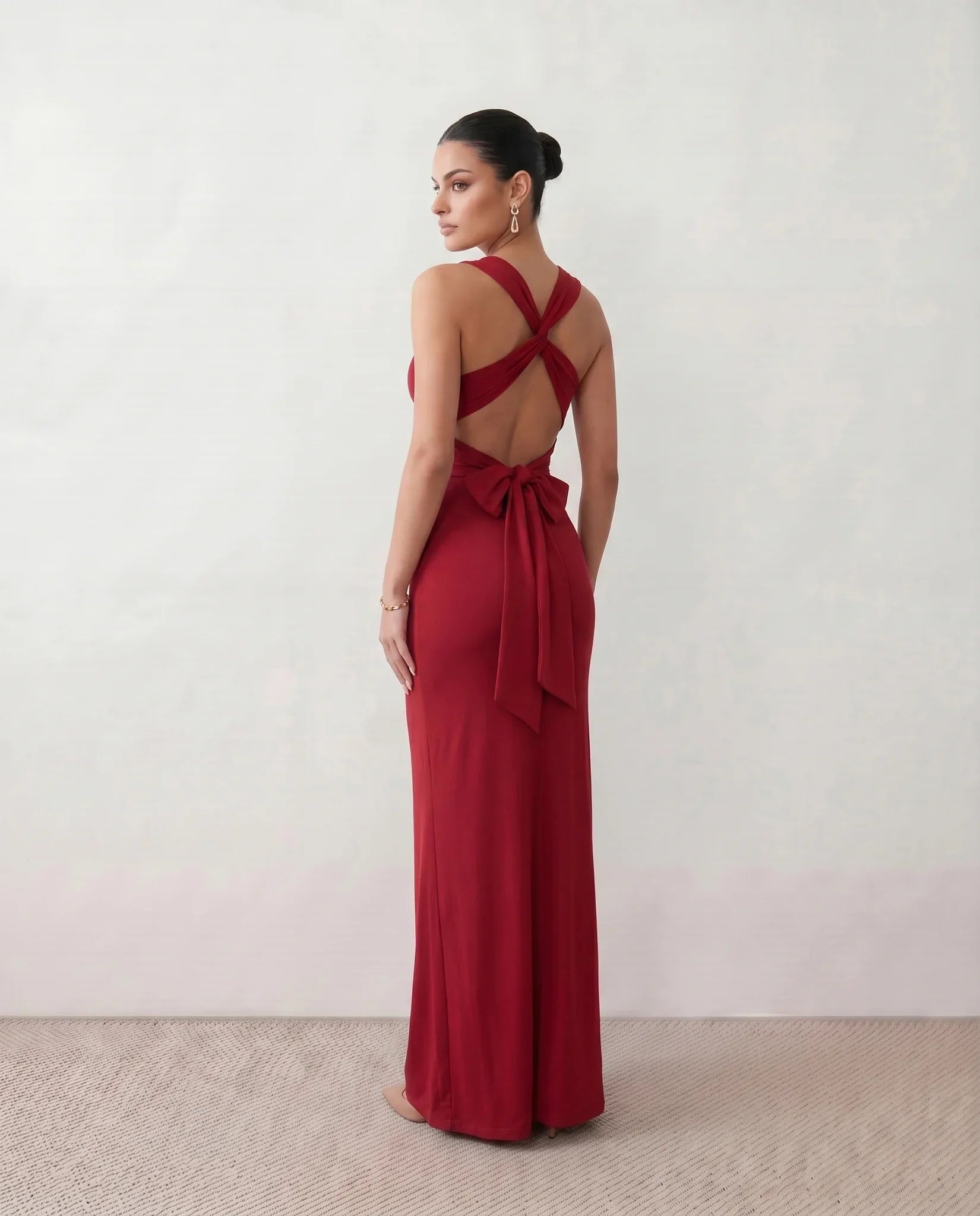 Vendula | Backless Bow Detail Maxi Dress