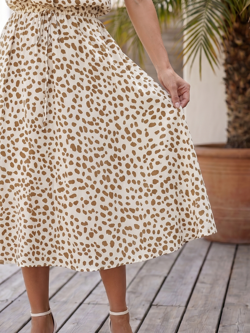 Fernanda | Printed Button-Front Belted Midi Dress