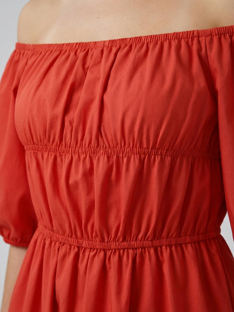 Madison | Off-Shoulder Mini Dress with Puff Sleeves