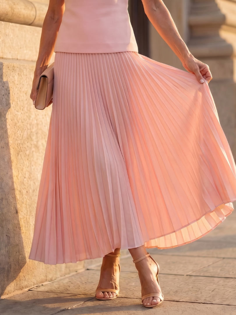 Mariana | Structured Bodice Pleated Midi Co-ord Set