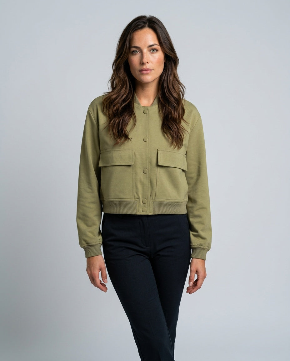 Jimena | Zip Front Long Sleeve Jacket
