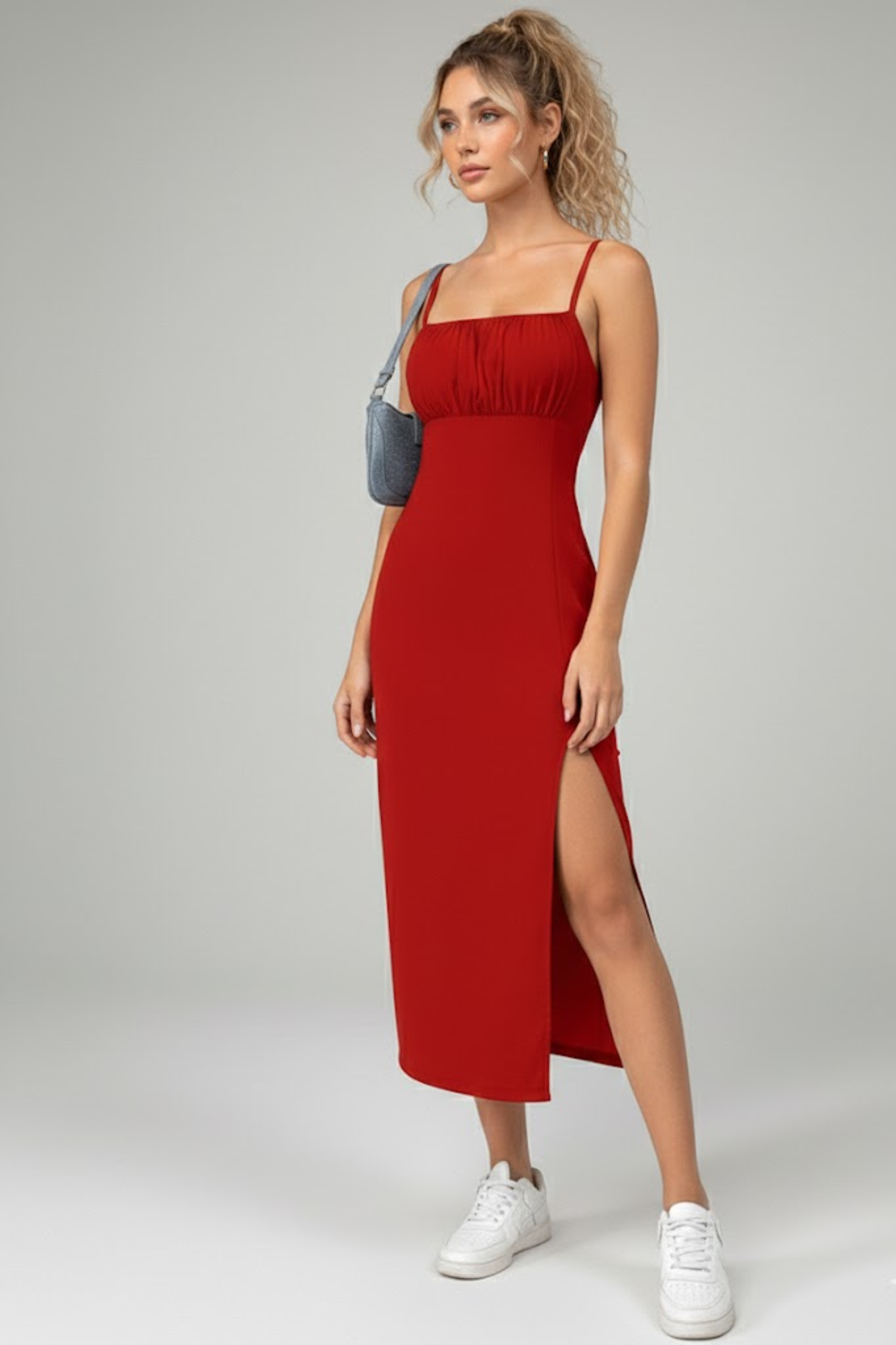 Lila | Midi Dress with Side Split