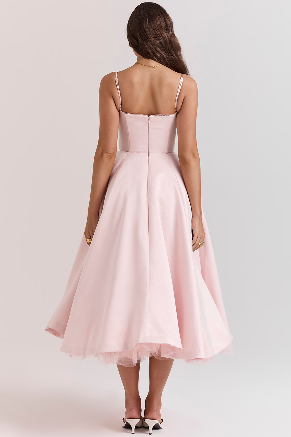 Amara | A-Line Satin-Look Evening Maxi Dress