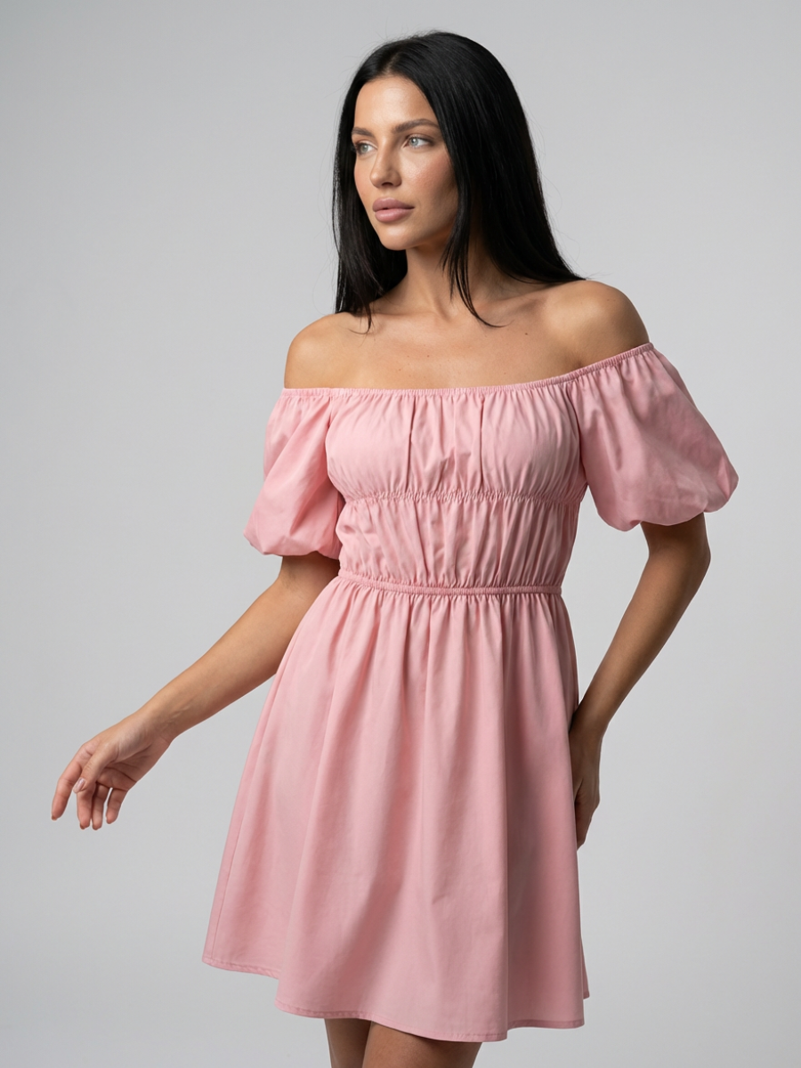 Madison | Off-Shoulder Mini Dress with Puff Sleeves