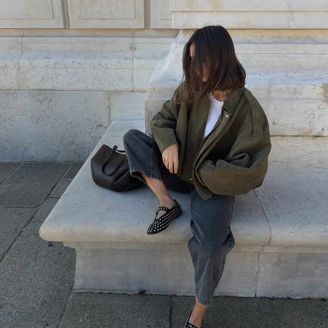 Ruby | Oversized Zip Front Faux Suede Jacket