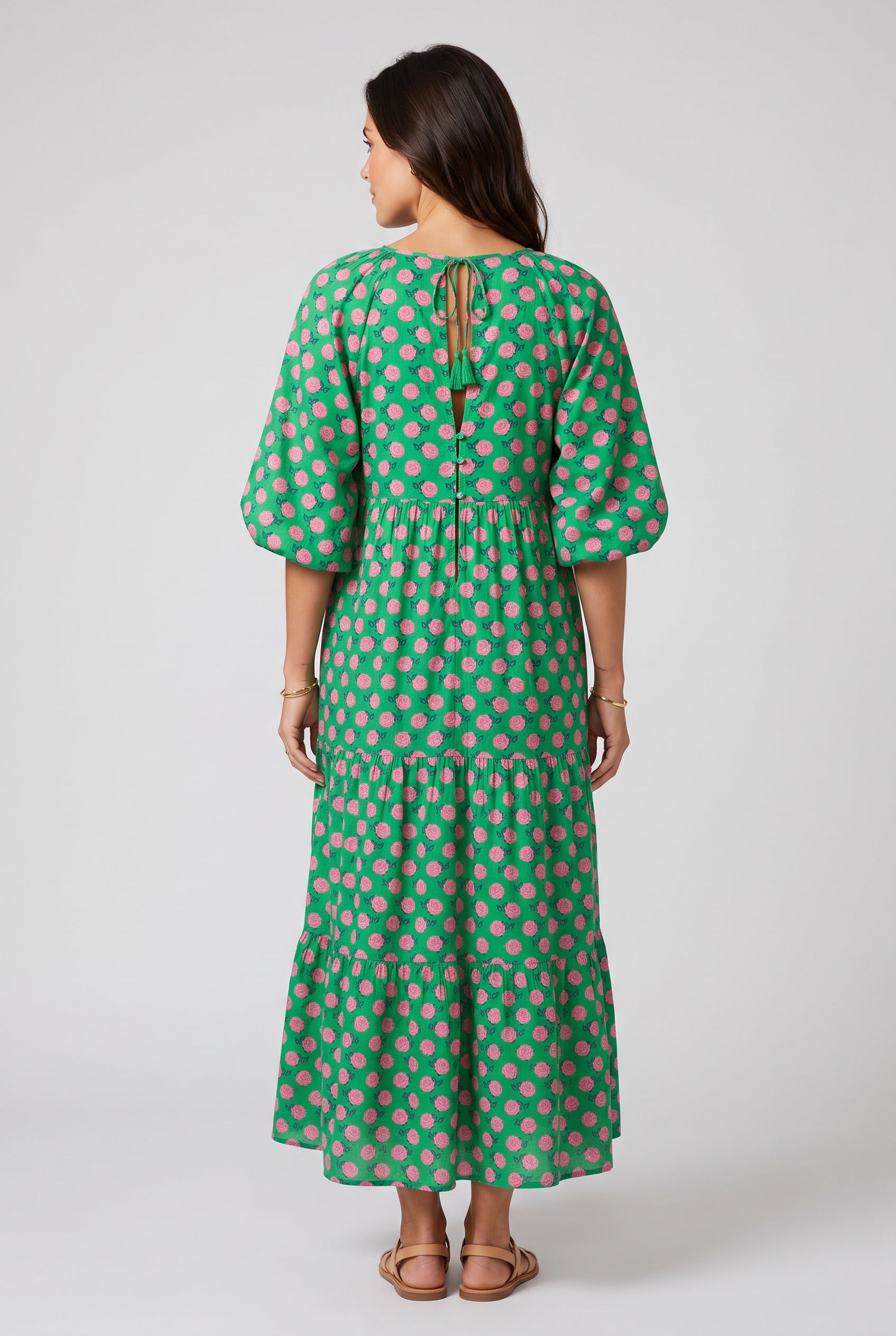 Josephine | Patterned Long Sleeve Maxi Dress