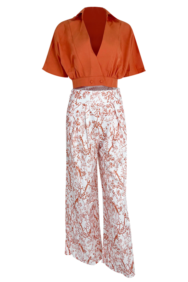 Elena | Printed Blouse & Flowing Trousers Co-ord Set