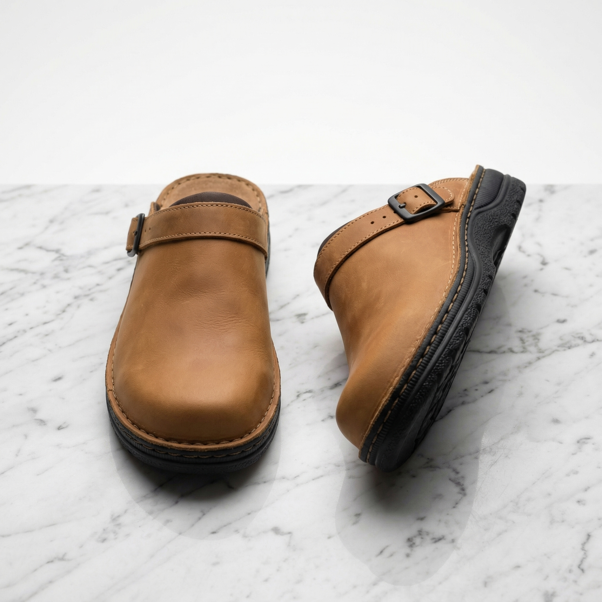 Aria | Leather-Look Slip-On Clogs