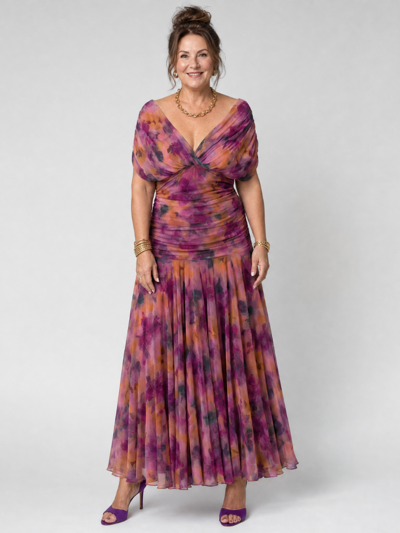 Una | Off-Shoulder Flowy Midi Dress