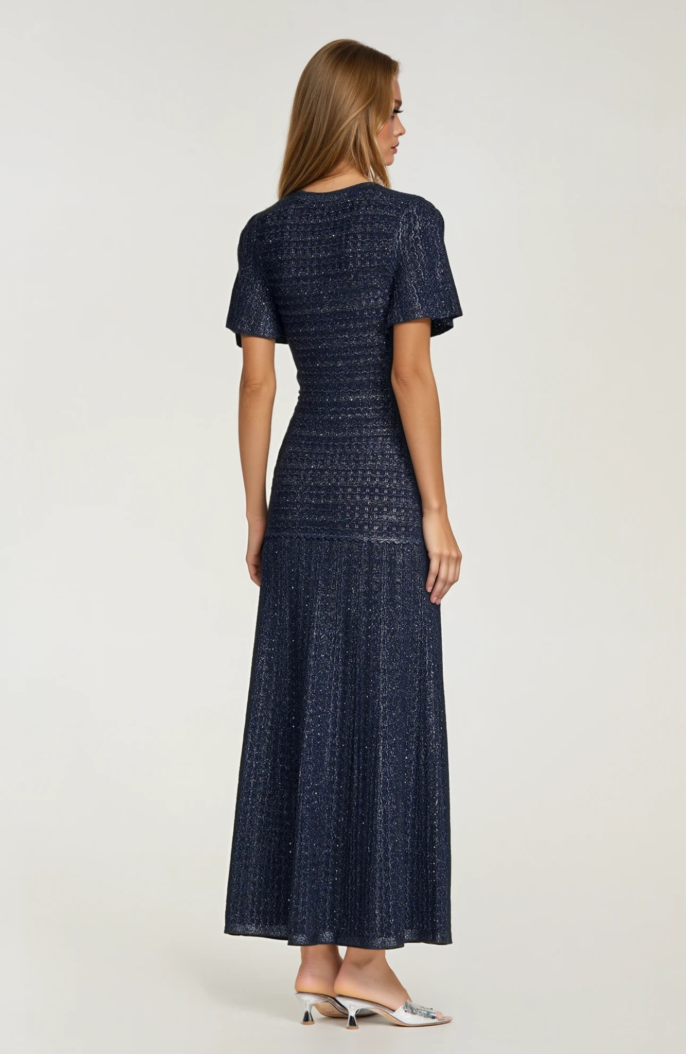 Camille | Rhinestone Knit Maxi Dress