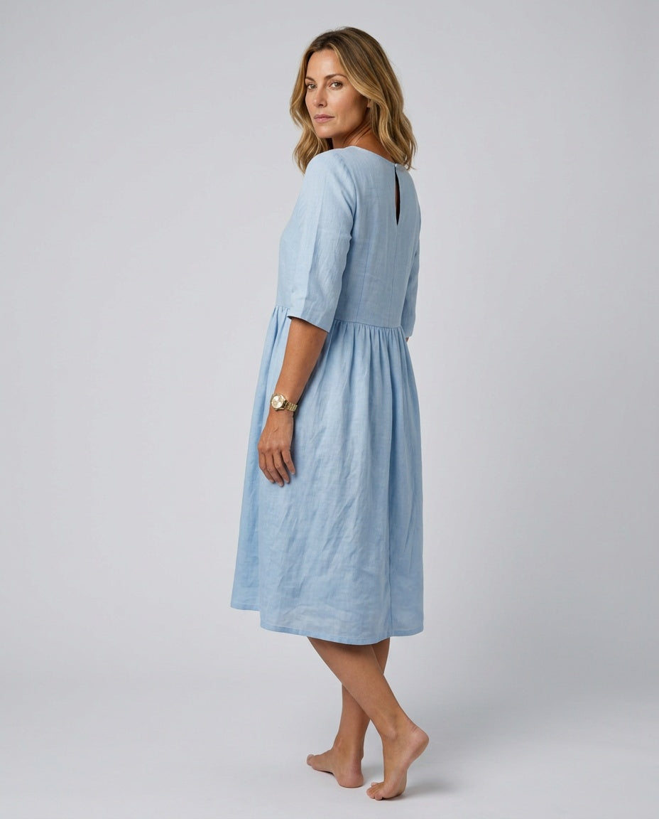 Waverly | Flowy Blue Midi Dress