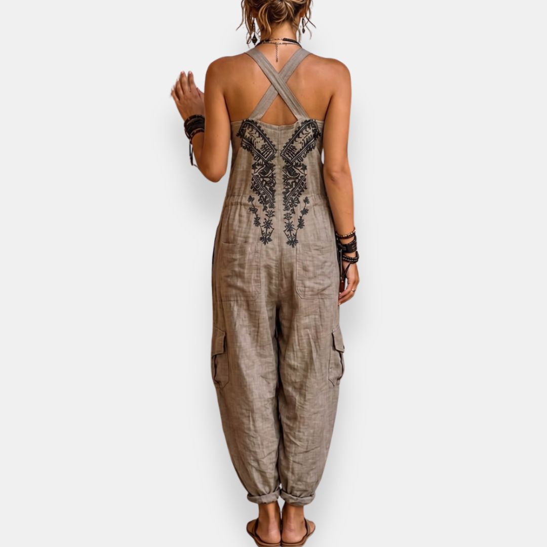Lila | Boho Embroidered Jumpsuit