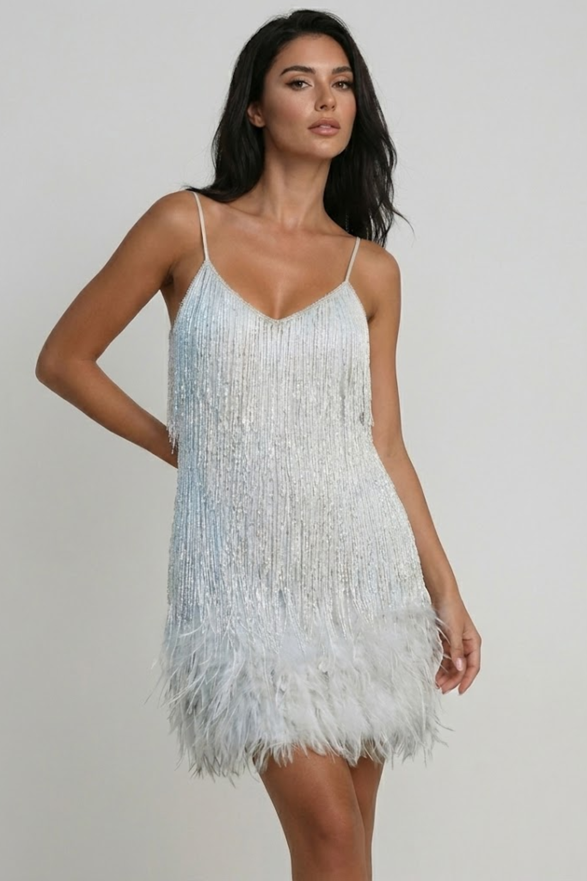 Jane | Feather Mini Dress
