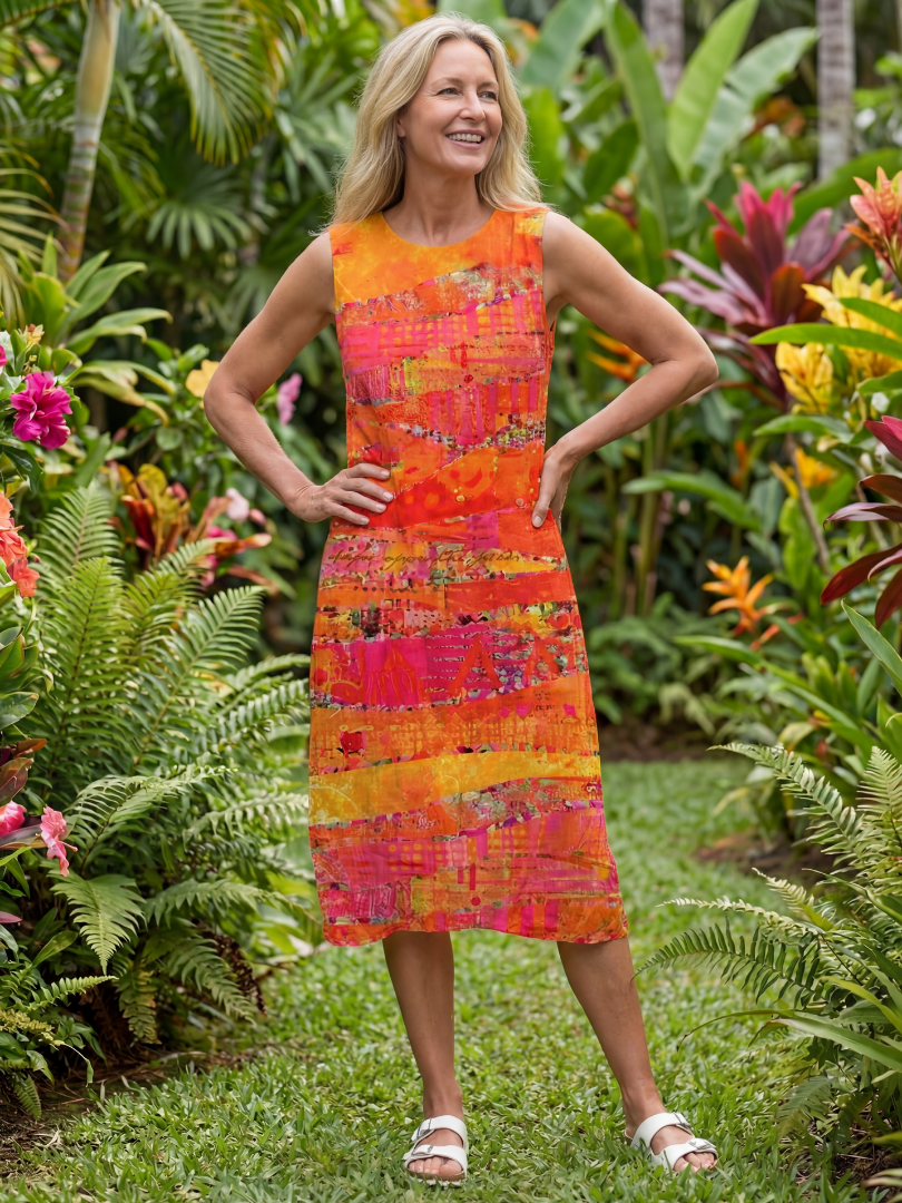 Orla | Painted Print Midi Dress