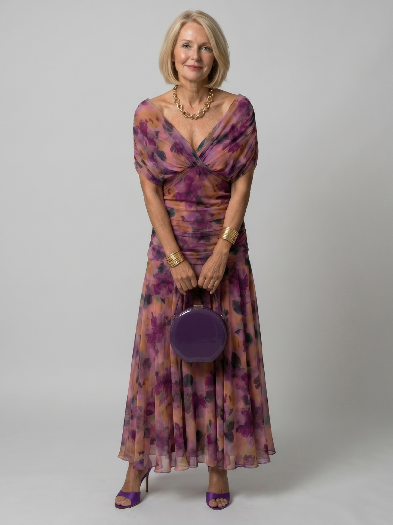 Una | Off-Shoulder Flowy Midi Dress