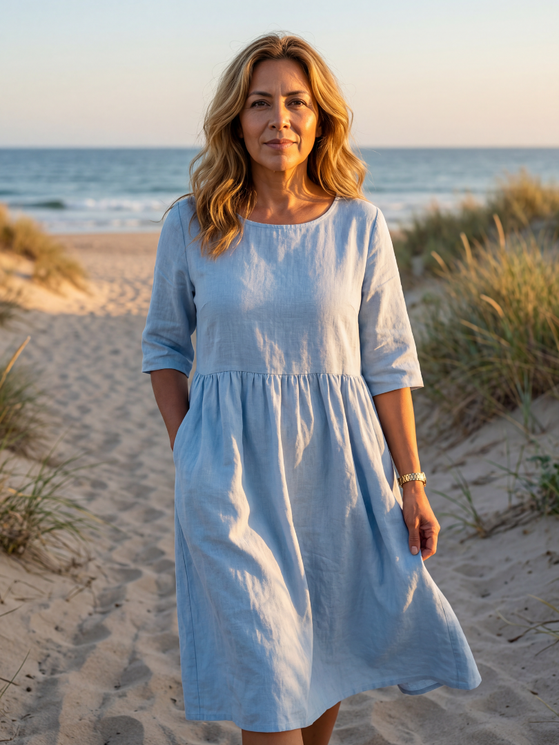 Waverly | Flowy Blue Midi Dress