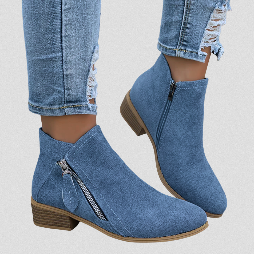 Mariana | Cushioned Footbed Zip Ankle Boots