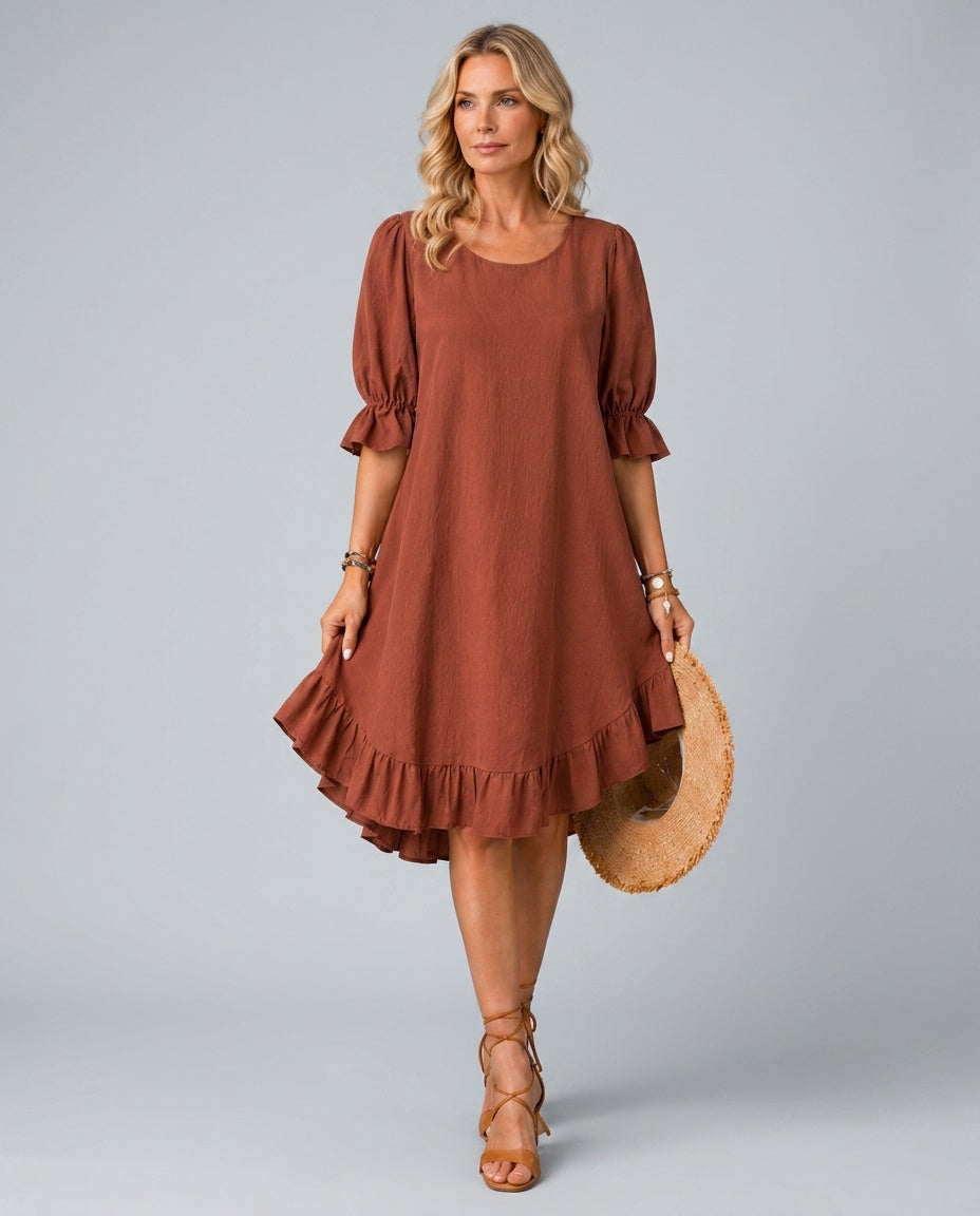 Neva | Relaxed Effortless Comfort Midi Dress