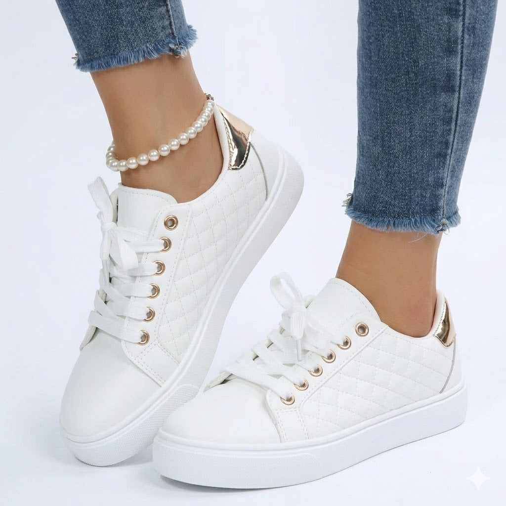 Imogen | Quilted Low-Top Sneakers with Cushioned Sole