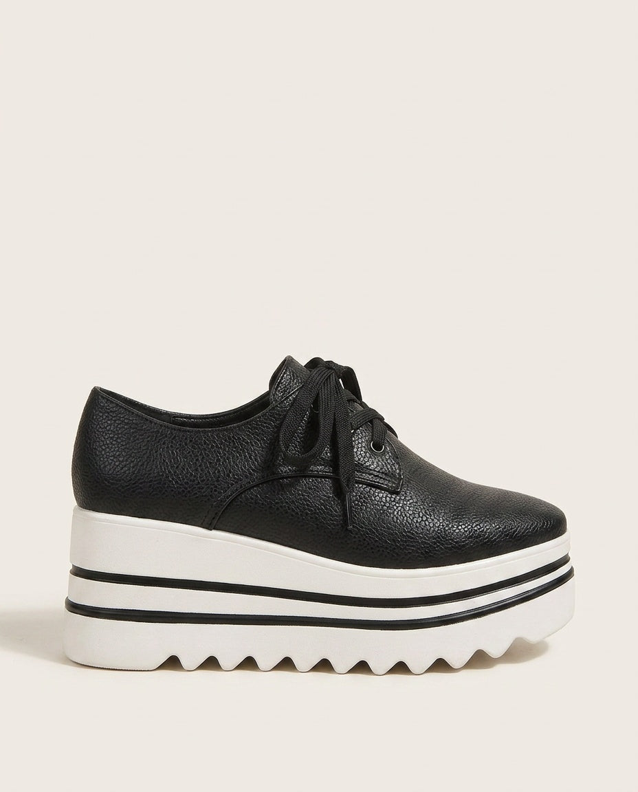 Camille | Lace-Up Cushioned Sole Oxford Shoes