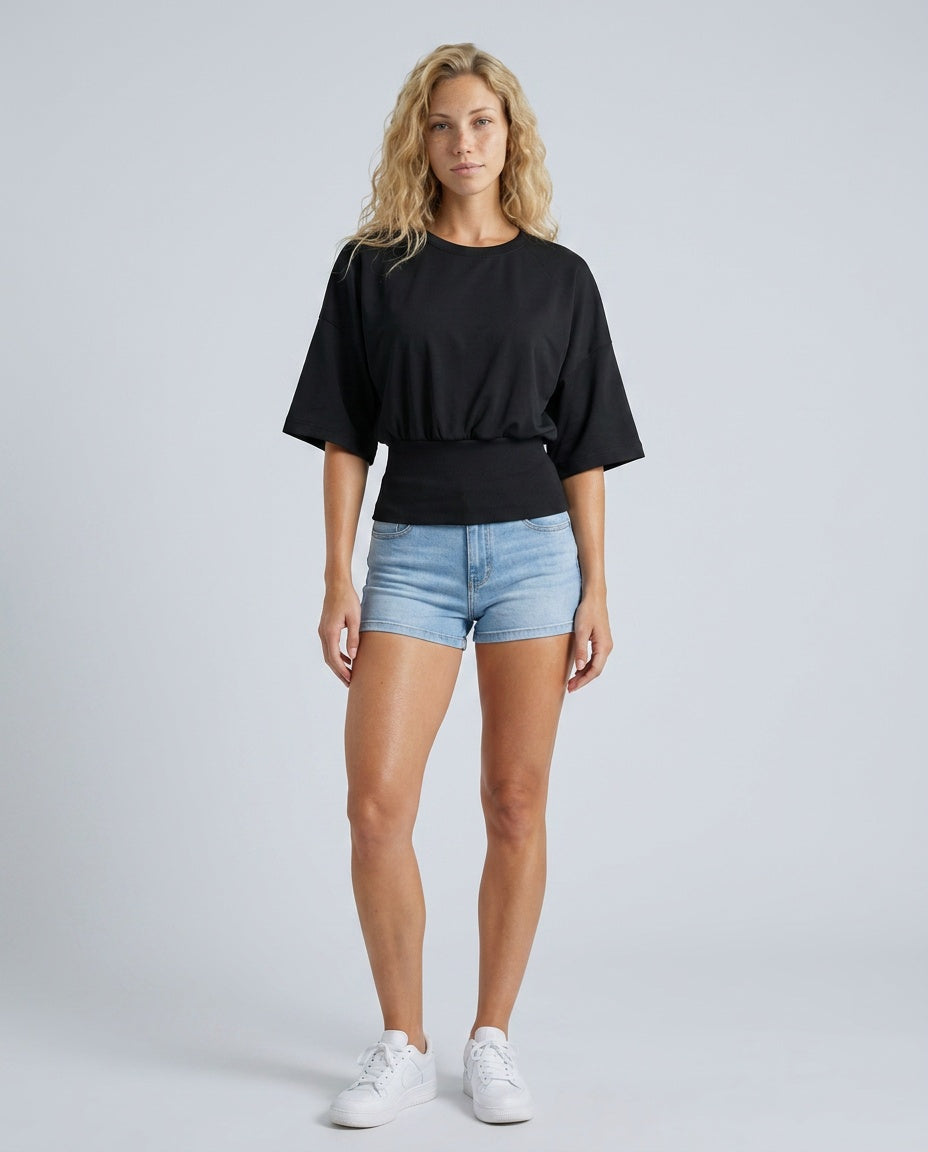 Micaela | Short Batwing Sleeve T-Shirt