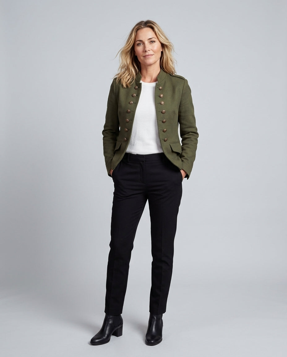 Colette | Structured Military Long Sleeve Blazer