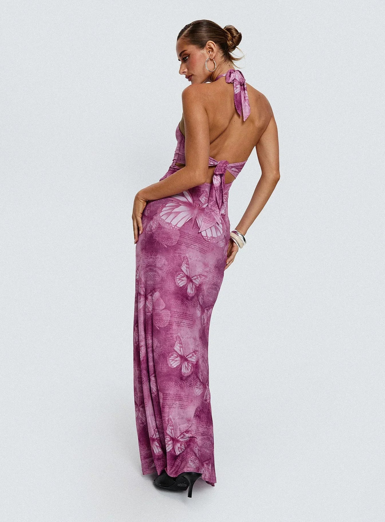 Nuria | Halter Cut-Out Maxi Dress