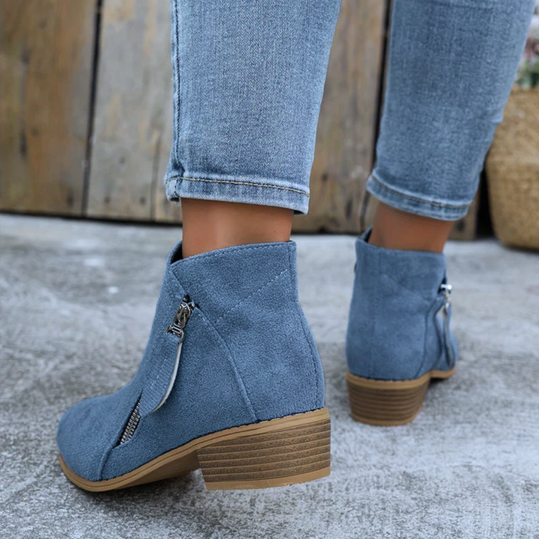 Mariana | Cushioned Footbed Zip Ankle Boots