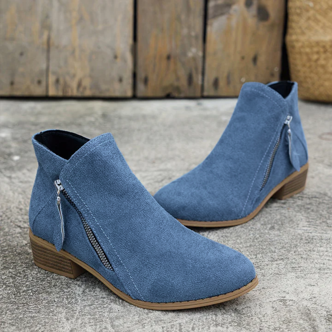 Mariana | Cushioned Footbed Zip Ankle Boots