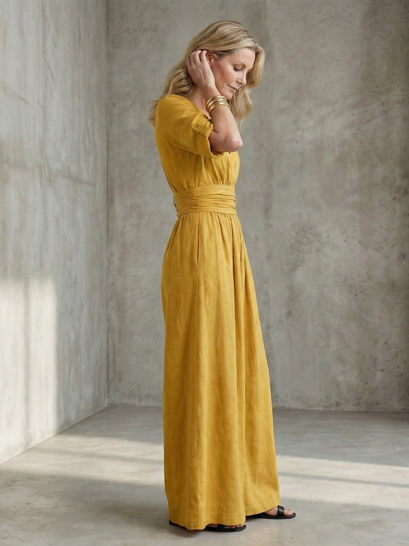 Alejandra | Cross Front Wide Leg Jumpsuit