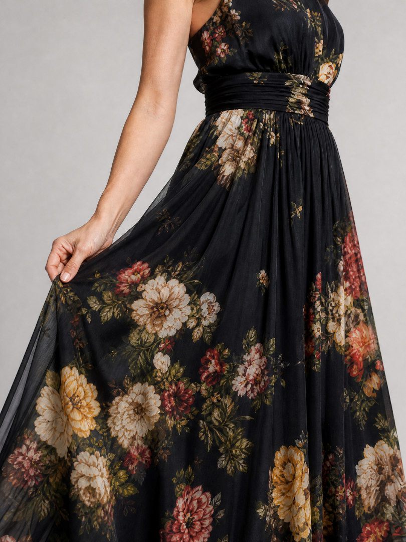 Paige | Floral Halter Neck Midi Dress