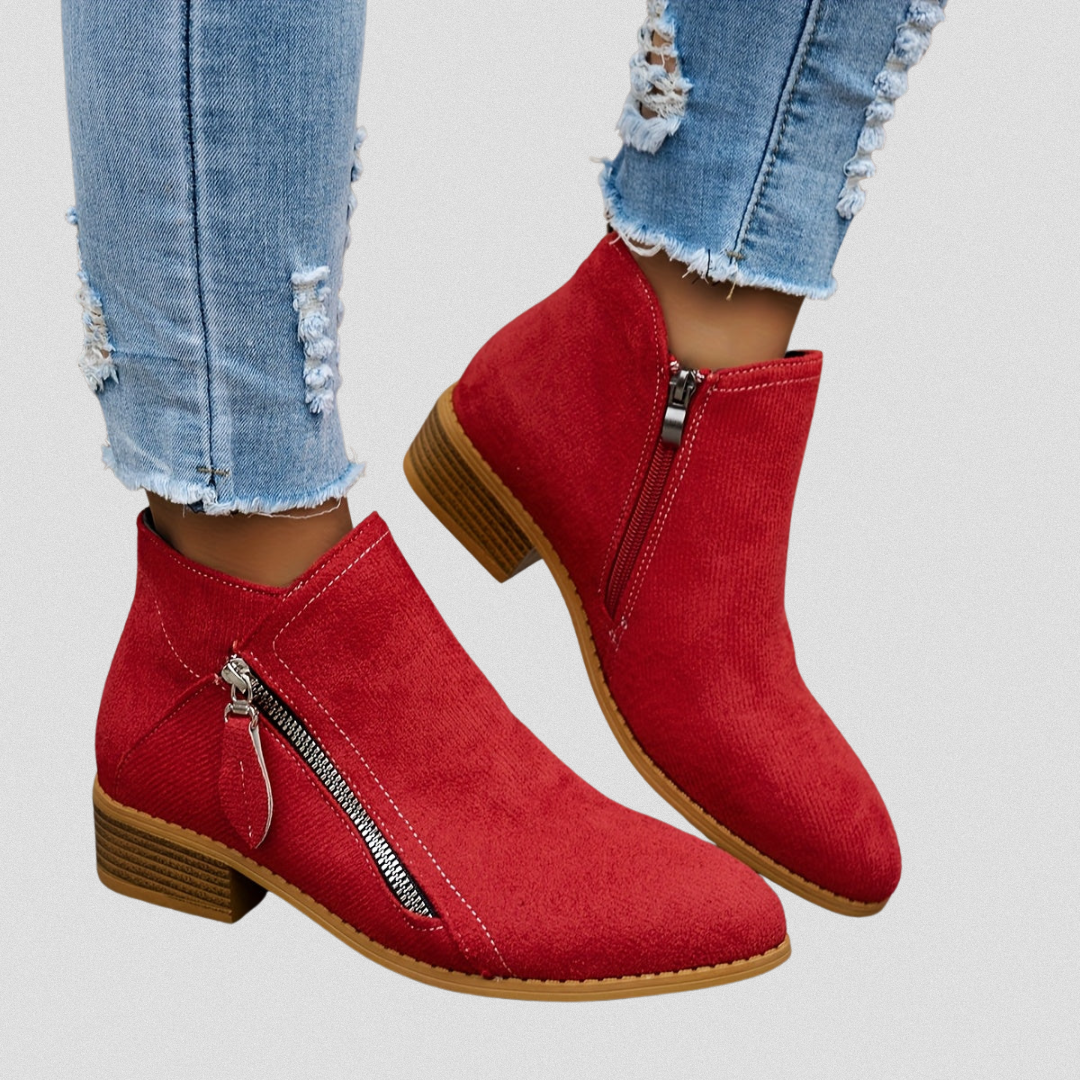 Mariana | Cushioned Footbed Zip Ankle Boots