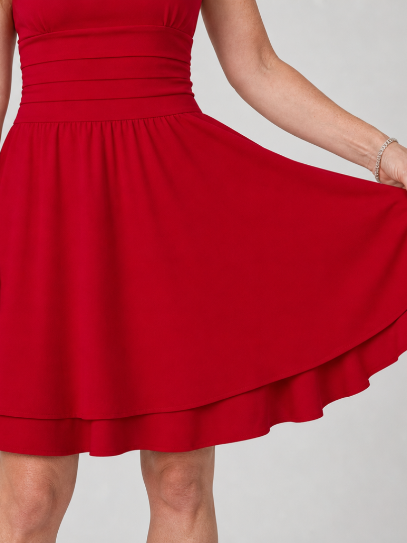 Blair | Sleeveless Square Neck Flared Mini Dress
