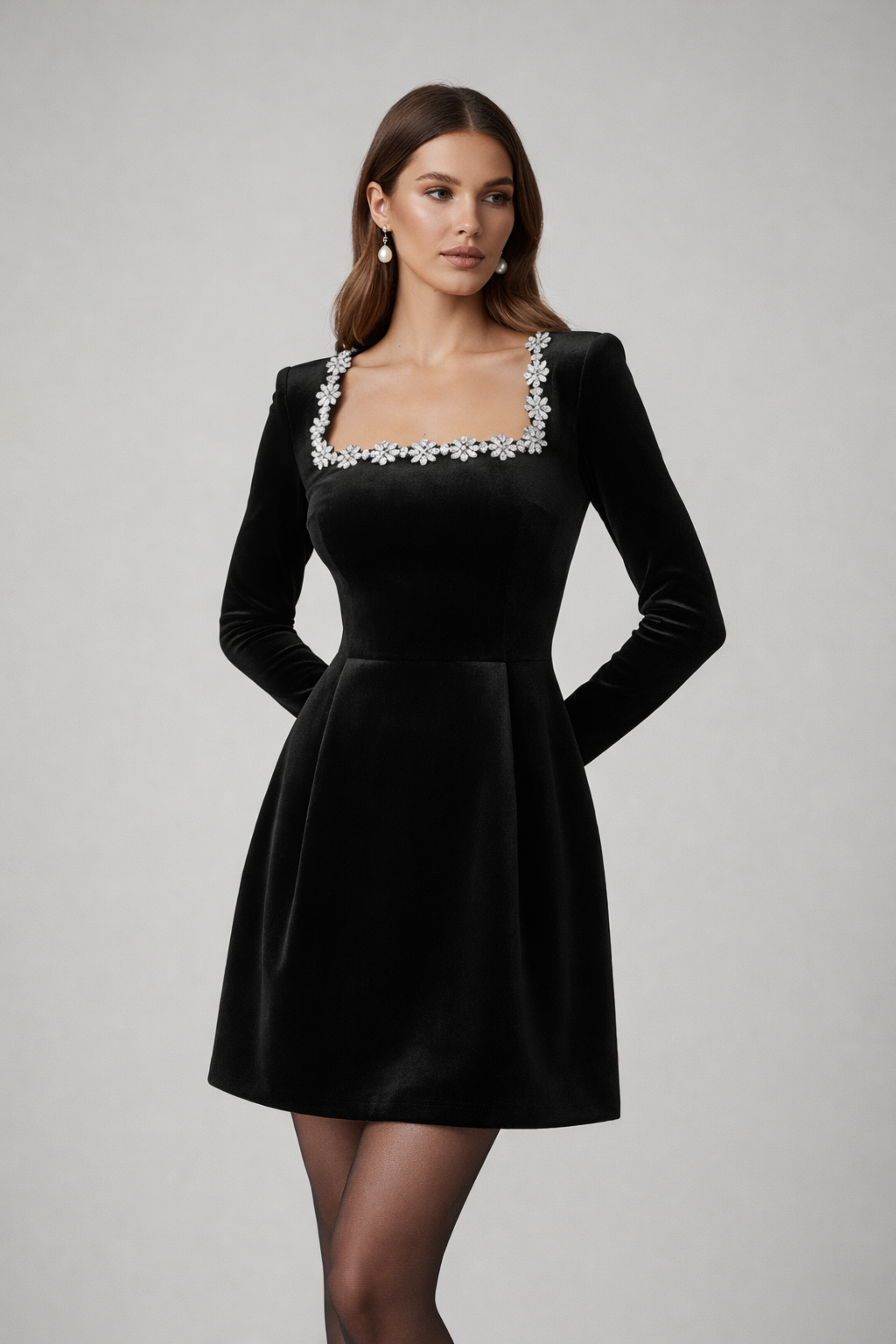 Odette | Velvet Mini Dress