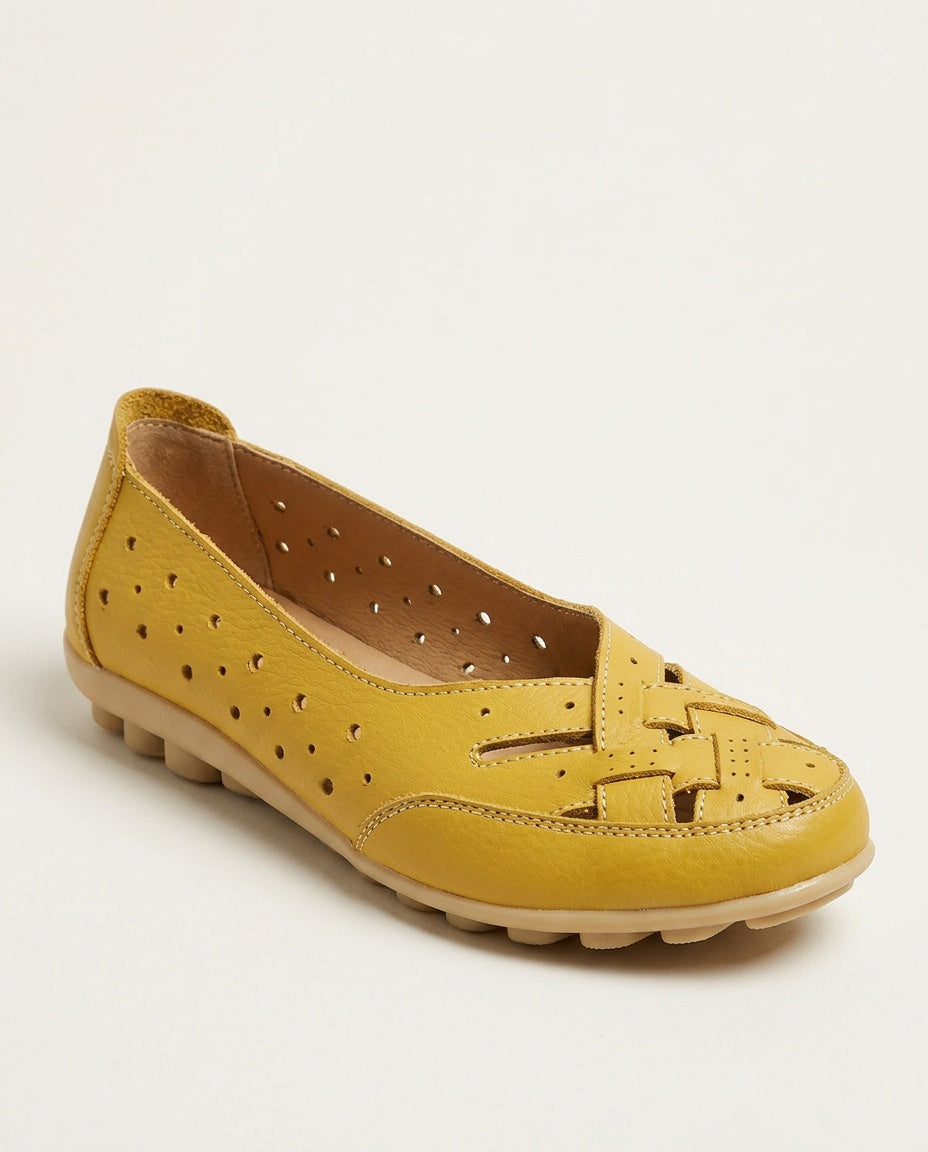 Amara | Perforated Leather Loafers