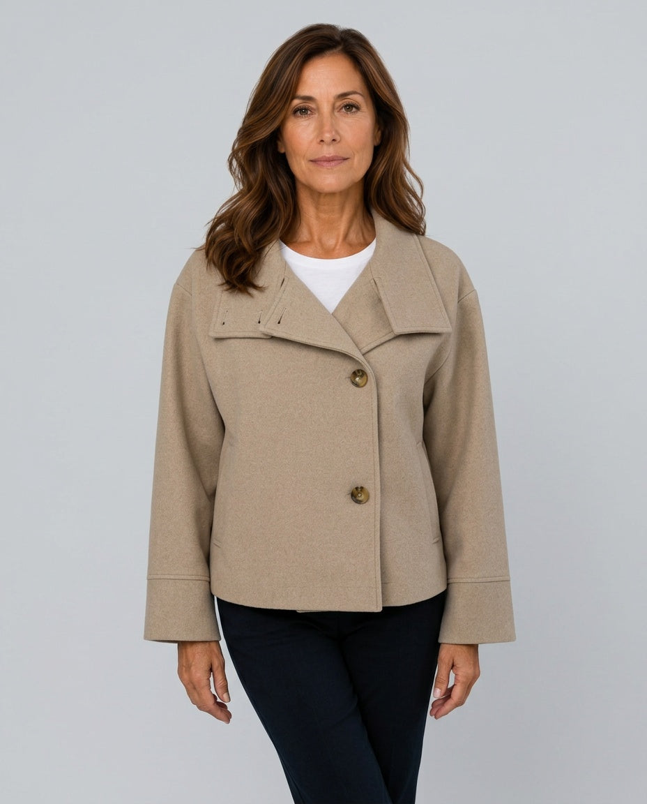 Salma | Classic Long Sleeve Button-Through Jacket