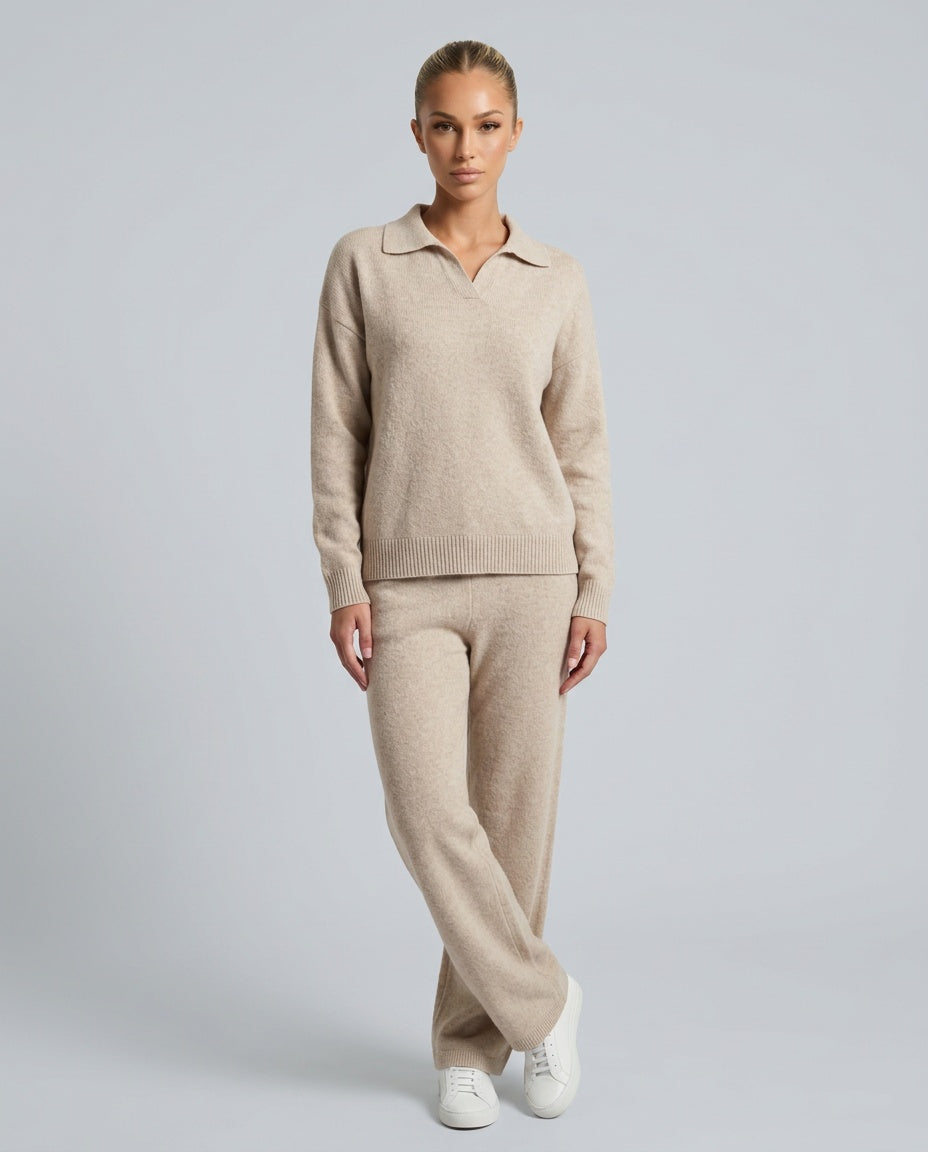 Mira | Brushed Knit Wide-Leg Lounge Co-ord Set