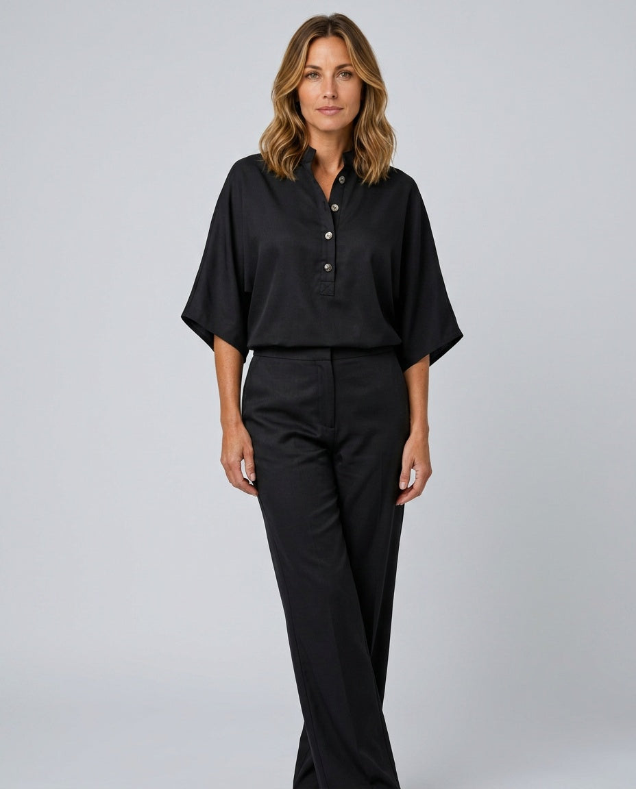 Vivienne | Batwing Sleeve Wide Leg Trouser Set