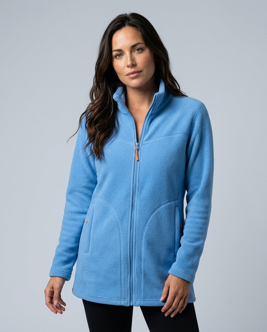 Valentina | Long Sleeve Zip Pocket Fleece Jacket