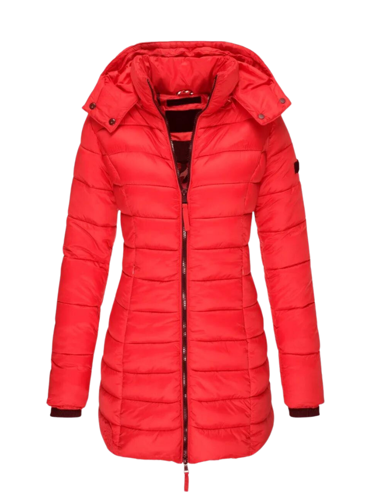 Freyja | Longline Quilted Hooded Puffer Coat