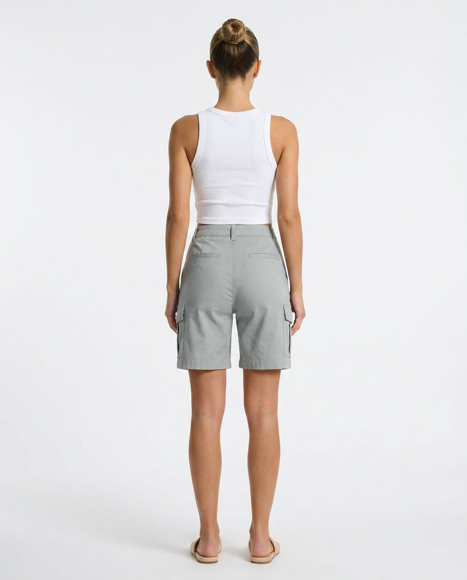 Pilar | High Waist Elastic Waist Sports Shorts with Pockets