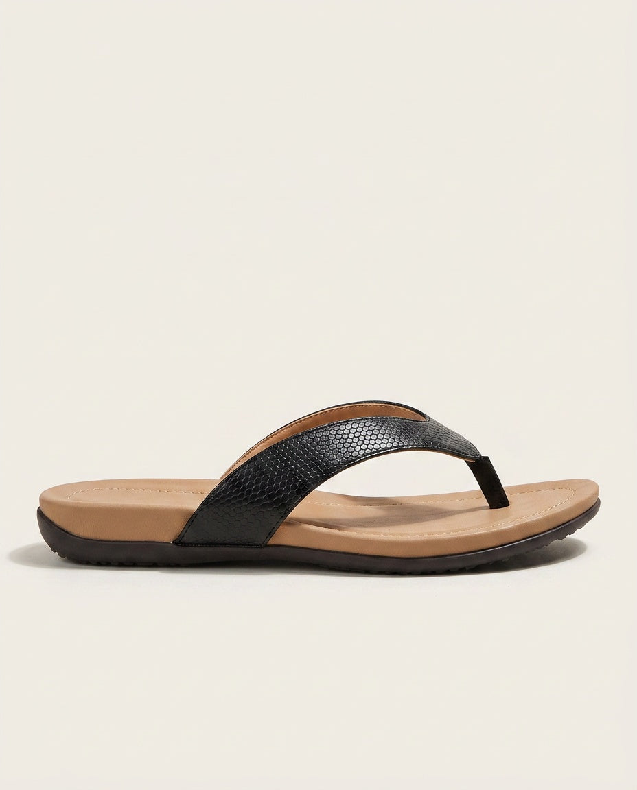 Noemie | Cushioned Footbed Toe Post Slides
