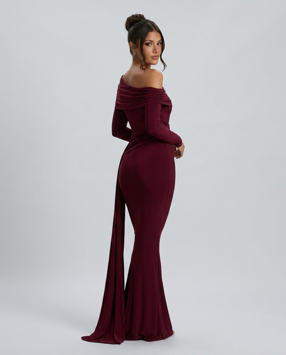 Sloane | One-Shoulder Stretch Maxi Dress