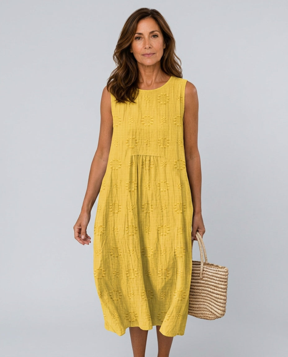 Dotty | Polka Dot Cotton-Blend Midi Dress