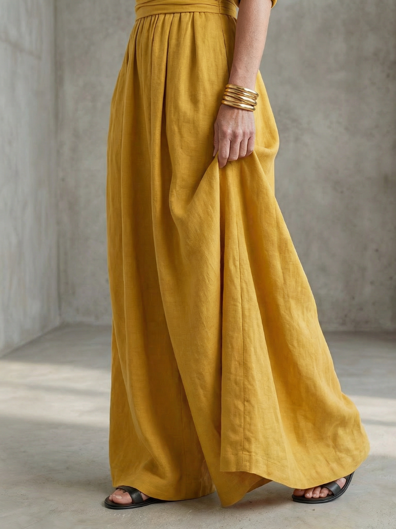 Alejandra | Cross Front Wide Leg Jumpsuit