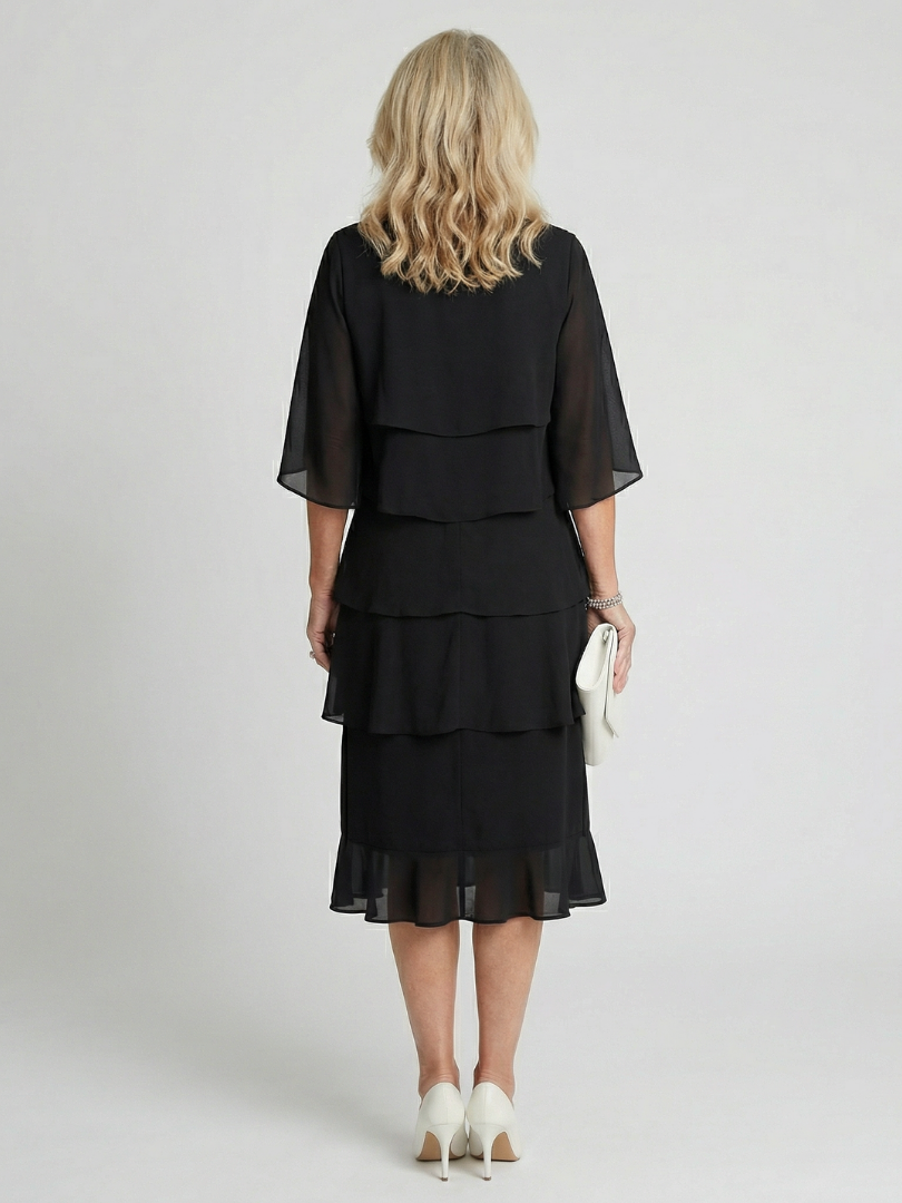 Malena | Tiered Layered Midi Dress