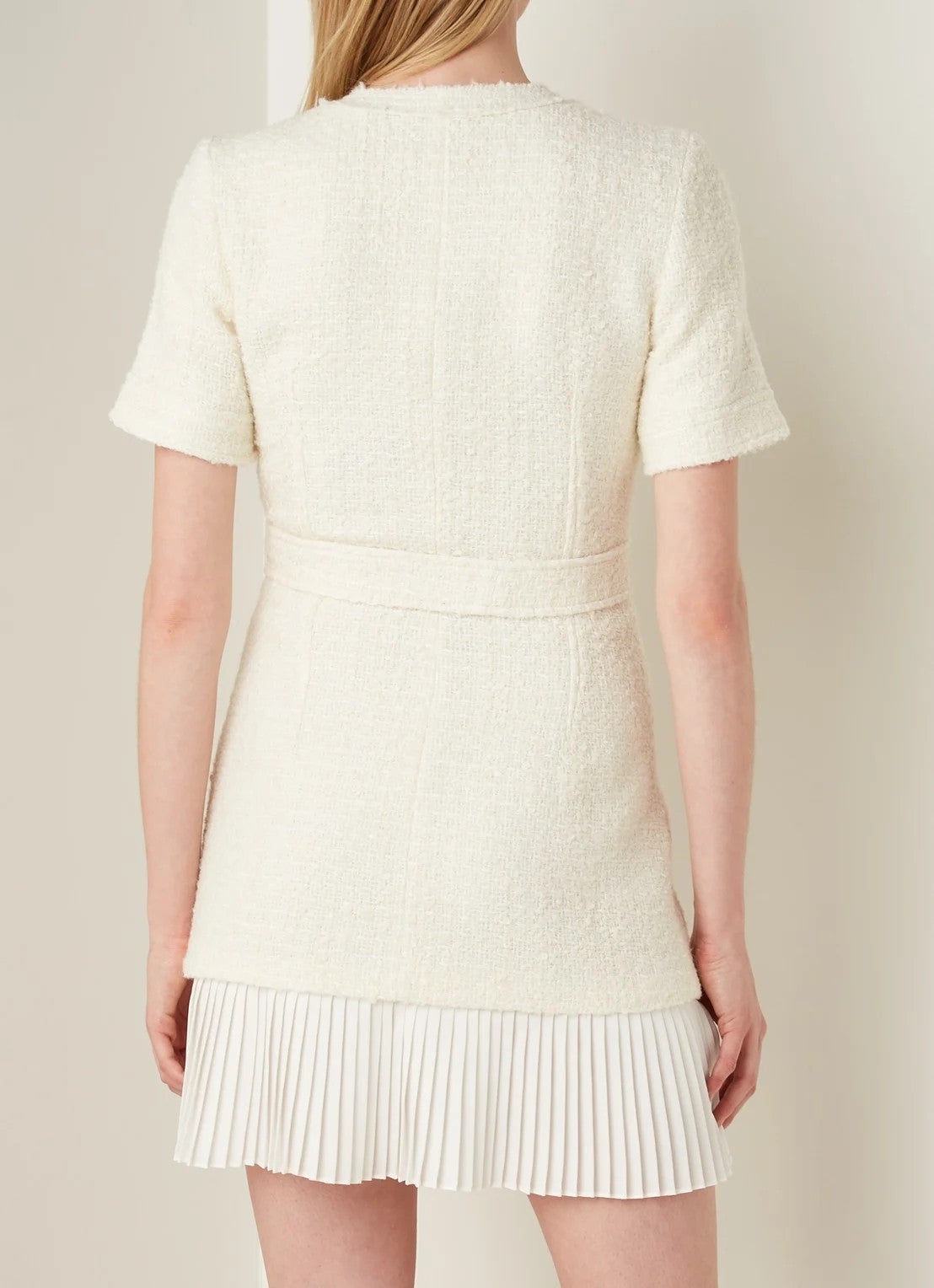 Helena | Belted Tweed Mini Dress