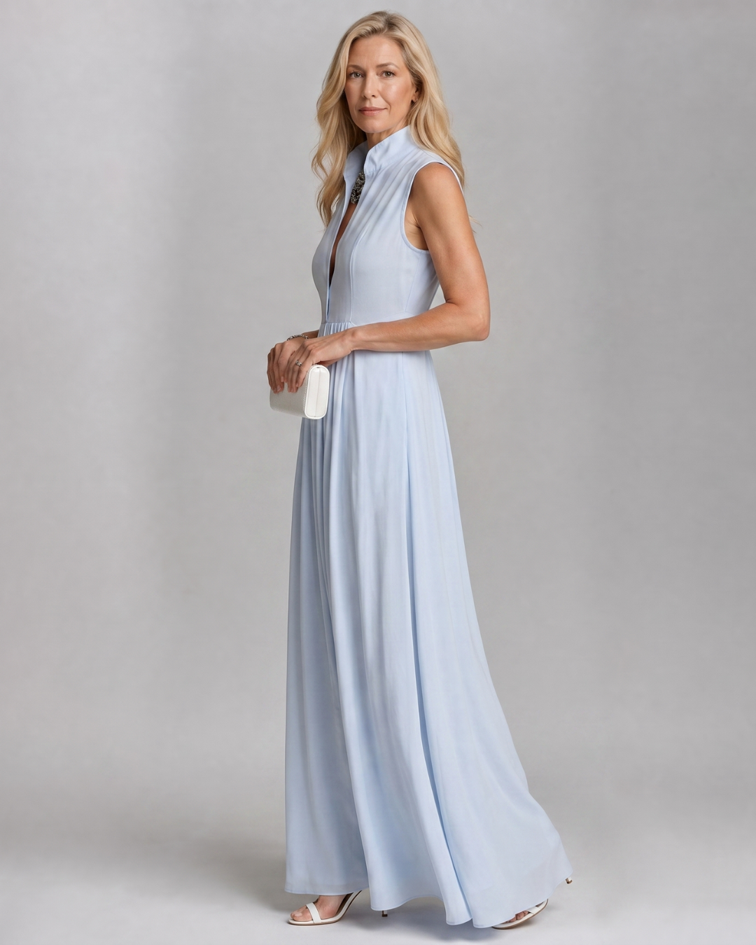 Giselle | Sleeveless Collared Wide Leg Jumpsuit