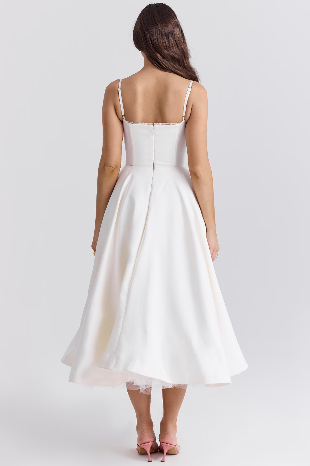 Amara | A-Line Satin-Look Evening Maxi Dress